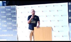 Hezron Louw speaking at #JoinUsForTEA