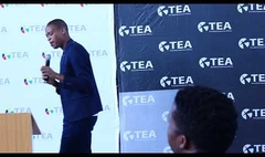 Mhlengi Mbuyazi speaking at #JoinUsForTEA