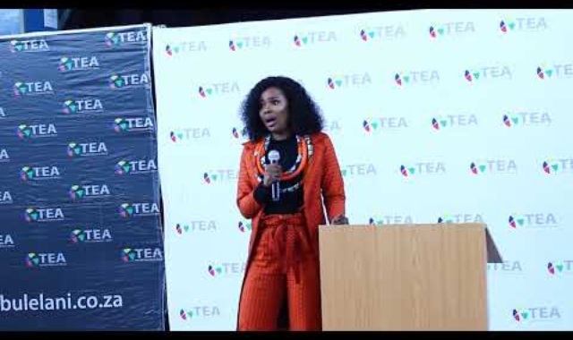 Boipelo Mabe speaking at #JoinUsForTEA